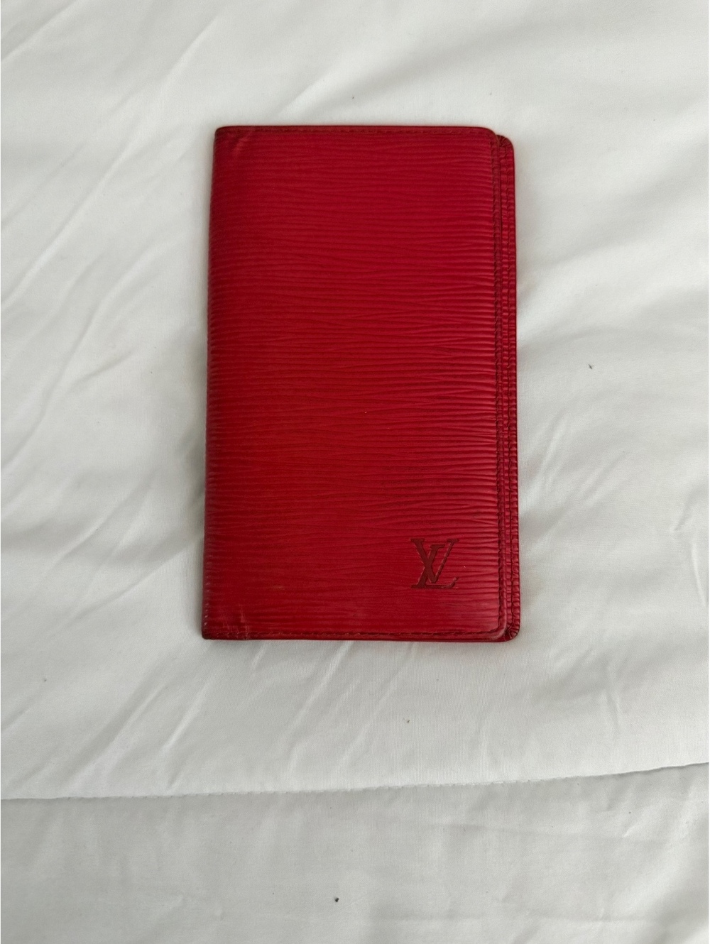 Louis Vuitton Red Epi Leather Passport Holder Wallet